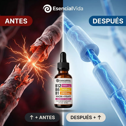 Fórmula B - Complejo B12 B6 B1 Sublingual para Sistema nervioso y Energia