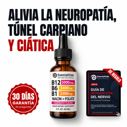 Fórmula B - Complejo B12 B6 B1 Sublingual para Sistema nervioso y Energia